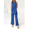 imagePRETTYGARDEN 2 Piece Lounge Sets for Women Summer Airport Travel Outfit 2026 Casual Matching Spring Clothes Track Sweat SuitsRoyal Blue