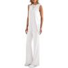 imagePRETTYGARDEN 2 Piece Lounge Sets for Women Summer Airport Travel Outfit 2026 Casual Matching Spring Clothes Track Sweat SuitsWhite