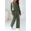 imagePRETTYGARDEN Lounge Sets for Women Two Piece Sweaters Pajama Set Fall Fashion 2026 Loungewear Outfits Matching Winter ClothesArmy Green
