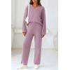 imagePRETTYGARDEN Lounge Sets for Women Two Piece Sweaters Pajama Set Fall Fashion 2026 Loungewear Outfits Matching Winter ClothesBean Paste Purple
