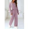 imagePRETTYGARDEN Lounge Sets for Women Two Piece Sweaters Pajama Set Fall Fashion 2026 Loungewear Outfits Matching Winter ClothesBean Paste Purple