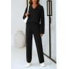 imagePRETTYGARDEN Lounge Sets for Women Two Piece Sweaters Pajama Set Fall Fashion 2026 Loungewear Outfits Matching Winter ClothesBlack