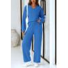 imagePRETTYGARDEN Lounge Sets for Women Two Piece Sweaters Pajama Set Fall Fashion 2026 Loungewear Outfits Matching Winter ClothesBrilliant Blue