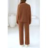 imagePRETTYGARDEN Lounge Sets for Women Two Piece Sweaters Pajama Set Fall Fashion 2026 Loungewear Outfits Matching Winter ClothesBrown