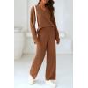 imagePRETTYGARDEN Lounge Sets for Women Two Piece Sweaters Pajama Set Fall Fashion 2026 Loungewear Outfits Matching Winter ClothesBrown