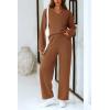 imagePRETTYGARDEN Lounge Sets for Women Two Piece Sweaters Pajama Set Fall Fashion 2026 Loungewear Outfits Matching Winter ClothesBrown
