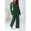 imagePRETTYGARDEN Lounge Sets for Women Two Piece Sweaters Pajama Set Fall Fashion 2026 Loungewear Outfits Matching Winter ClothesDark Green