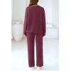imagePRETTYGARDEN Lounge Sets for Women Two Piece Sweaters Pajama Set Fall Fashion 2026 Loungewear Outfits Matching Winter ClothesDark Purple