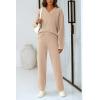 imagePRETTYGARDEN Lounge Sets for Women Two Piece Sweaters Pajama Set Fall Fashion 2026 Loungewear Outfits Matching Winter ClothesKhaki