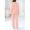 imagePRETTYGARDEN Lounge Sets for Women Two Piece Sweaters Pajama Set Fall Fashion 2026 Loungewear Outfits Matching Winter ClothesLight Pink