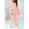 imagePRETTYGARDEN Lounge Sets for Women Two Piece Sweaters Pajama Set Fall Fashion 2026 Loungewear Outfits Matching Winter ClothesLight Pink