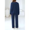 imagePRETTYGARDEN Lounge Sets for Women Two Piece Sweaters Pajama Set Fall Fashion 2026 Loungewear Outfits Matching Winter ClothesNavy