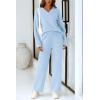 imagePRETTYGARDEN Lounge Sets for Women Two Piece Sweaters Pajama Set Fall Fashion 2026 Loungewear Outfits Matching Winter ClothesSky Blue