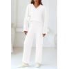 imagePRETTYGARDEN Lounge Sets for Women Two Piece Sweaters Pajama Set Fall Fashion 2026 Loungewear Outfits Matching Winter ClothesWhite