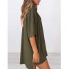 imagePRETTYGARDEN Women 2 Piece Lounge Set 2026 Summer Casual Oversized Shirts Biker Shorts Matching Airport Travel Outfit ClothesArmy Green