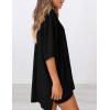 imagePRETTYGARDEN Women 2 Piece Lounge Set 2026 Summer Casual Oversized Shirts Biker Shorts Matching Airport Travel Outfit ClothesBlack