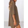 imagePRETTYGARDEN Women 2 Piece Lounge Set 2026 Summer Casual Oversized Shirts Biker Shorts Matching Airport Travel Outfit ClothesDark Khaki