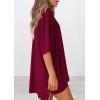imagePRETTYGARDEN Women 2 Piece Lounge Set 2026 Summer Casual Oversized Shirts Biker Shorts Matching Airport Travel Outfit ClothesDeep Red