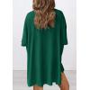 imagePRETTYGARDEN Women 2 Piece Lounge Set 2026 Summer Casual Oversized Shirts Biker Shorts Matching Airport Travel Outfit ClothesGreen