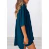 imagePRETTYGARDEN Women 2 Piece Lounge Set 2026 Summer Casual Oversized Shirts Biker Shorts Matching Airport Travel Outfit ClothesLake Blue