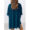 imagePRETTYGARDEN Women 2 Piece Lounge Set 2026 Summer Casual Oversized Shirts Biker Shorts Matching Airport Travel Outfit ClothesLake Blue