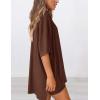 imagePRETTYGARDEN Women 2 Piece Lounge Set 2026 Summer Casual Oversized Shirts Biker Shorts Matching Airport Travel Outfit ClothesLight Coffee