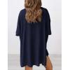 imagePRETTYGARDEN Women 2 Piece Lounge Set 2026 Summer Casual Oversized Shirts Biker Shorts Matching Airport Travel Outfit ClothesNavy