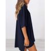 imagePRETTYGARDEN Women 2 Piece Lounge Set 2026 Summer Casual Oversized Shirts Biker Shorts Matching Airport Travel Outfit ClothesNavy