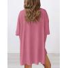 imagePRETTYGARDEN Women 2 Piece Lounge Set 2026 Summer Casual Oversized Shirts Biker Shorts Matching Airport Travel Outfit ClothesPink