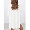 imagePRETTYGARDEN Women 2 Piece Lounge Set 2026 Summer Casual Oversized Shirts Biker Shorts Matching Airport Travel Outfit ClothesWhite