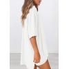 imagePRETTYGARDEN Women 2 Piece Lounge Set 2026 Summer Casual Oversized Shirts Biker Shorts Matching Airport Travel Outfit ClothesWhite