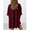 imagePRETTYGARDEN Women 2 Piece Lounge Set 2026 Summer Casual Oversized Shirts Biker Shorts Matching Airport Travel Outfit ClothesWine Red