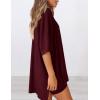 imagePRETTYGARDEN Women 2 Piece Lounge Set 2026 Summer Casual Oversized Shirts Biker Shorts Matching Airport Travel Outfit ClothesWine Red