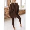 imagePRETTYGARDEN Womens 2 Piece Outfits 2026 Spring Long Sleeve Tunic Tops Legging Pants Fall Matching Lounge Sets SweatsuitsCoffee
