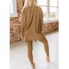 imagePRETTYGARDEN Womens 2 Piece Outfits 2026 Spring Long Sleeve Tunic Tops Legging Pants Fall Matching Lounge Sets SweatsuitsKhaki
