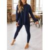 imagePRETTYGARDEN Womens 2 Piece Outfits 2026 Spring Long Sleeve Tunic Tops Legging Pants Fall Matching Lounge Sets SweatsuitsNavy