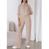 imagePRETTYGARDEN Womens 2 Piece Outfits Sweatsuits 2026 Fall Full Zip Sweatshirts Workout Pants Matching Lounge Sets TracksuitsApricot