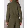 imagePRETTYGARDEN Womens 2 Piece Outfits Sweatsuits 2026 Fall Full Zip Sweatshirts Workout Pants Matching Lounge Sets TracksuitsArmy Green