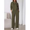 imagePRETTYGARDEN Womens 2 Piece Outfits Sweatsuits 2026 Fall Full Zip Sweatshirts Workout Pants Matching Lounge Sets TracksuitsArmy Green
