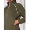 imagePRETTYGARDEN Womens 2 Piece Outfits Sweatsuits 2026 Fall Full Zip Sweatshirts Workout Pants Matching Lounge Sets TracksuitsArmy Green