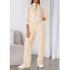 imagePRETTYGARDEN Womens 2 Piece Outfits Sweatsuits 2026 Fall Full Zip Sweatshirts Workout Pants Matching Lounge Sets TracksuitsBeige