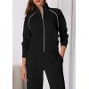 imagePRETTYGARDEN Womens 2 Piece Outfits Sweatsuits 2026 Fall Full Zip Sweatshirts Workout Pants Matching Lounge Sets TracksuitsBlack