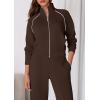 imagePRETTYGARDEN Womens 2 Piece Outfits Sweatsuits 2026 Fall Full Zip Sweatshirts Workout Pants Matching Lounge Sets TracksuitsBrown