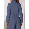 imagePRETTYGARDEN Womens 2 Piece Outfits Sweatsuits 2026 Fall Full Zip Sweatshirts Workout Pants Matching Lounge Sets TracksuitsDusty Blue