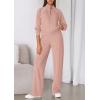 imagePRETTYGARDEN Womens 2 Piece Outfits Sweatsuits 2026 Fall Full Zip Sweatshirts Workout Pants Matching Lounge Sets TracksuitsLight Pink