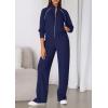 imagePRETTYGARDEN Womens 2 Piece Outfits Sweatsuits 2026 Fall Full Zip Sweatshirts Workout Pants Matching Lounge Sets TracksuitsNavy Blue