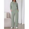 imagePRETTYGARDEN Womens 2 Piece Outfits Sweatsuits 2026 Fall Full Zip Sweatshirts Workout Pants Matching Lounge Sets TracksuitsSage Green