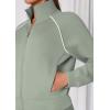 imagePRETTYGARDEN Womens 2 Piece Outfits Sweatsuits 2026 Fall Full Zip Sweatshirts Workout Pants Matching Lounge Sets TracksuitsSage Green