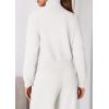 imagePRETTYGARDEN Womens 2 Piece Outfits Sweatsuits 2026 Fall Full Zip Sweatshirts Workout Pants Matching Lounge Sets TracksuitsWhite
