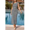 imagePRETTYGARDEN Womens 2026 Summer Bodycon Midi Dress Casual Striped Cap Sleeve Party Wedding Guest Dresses Vacation OutfitsStriped Black White